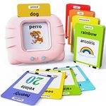 Lapare Spanish and English Bilingual Audible Flash Cards Toy with Music for Toddlers 1 2 3 4 5, Learn Spanish and English for Kids, Niñas, Niños, Bebes