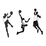 Wall Sticker - Decor Kafe Design Basketball Team Decorative Stickers - Decorative Home - Sticker ( 95Cm X 131Cm )