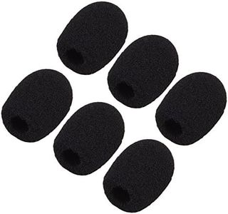 Sunmns 6 Pack Mini Size Lapel Headset Microphone Windscreen Foam Cover Black