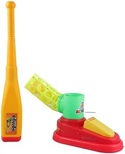 JoyRide Baseball Pitching Machine for Kids,Tennis Pitching Machine,Automatic Baseball Launcher Toys,Kids Toy Pop Up Pitching Machine Baseballs,Training Set for Kids,Includes 23" Bat and 3 Balls