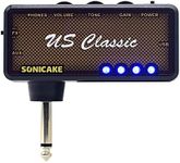 SONICAKE Guitar Headphone Amp Mini Guitar Headphone Amplifier US Classic Rechargeable Plug-in Pocket Bedroom Overdrive Reverb Effects