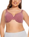 LIQQY Women's Plus Size Underwire Bra Cushioned Straps Full Coverage Back T-Shirt Bra (42B-54DDD) (as1, Cup_Band, dd, 50, Mesa Rose)