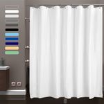 ZEMAHOME White Plastic Shower Curtain Liner, 72x72 Inch Thin Lightweight Plastic Bathroom Shower Showroom Inner Curtain with Rustproof Metal Grommet Holes and Weighted Magnets