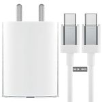 Nothing 45W PPS Type C Charger with (100 Cm) C to C Cable Compatible with Nothing Phone 2a/Phone 2a Plus/Phone 2/CMF Phone 1/S24 Ultra/S23/USB C Fast Rapidly Charging Support 45Watt Type-C, White