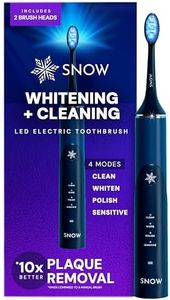 SNOW LED Whitening Electric Toothbrush | Dentist-Designed Electric Toothbrush for Adults | Sonic Technology, LED Light, Modes, Timer, Rechargeable | Plaque Removal & Teeth Whitening | Polar Blue Gen2