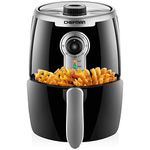 Chefman TurboFry 2-Quart Air Fryer, Dishwasher Safe Basket & Tray, Use Little To No Oil For Healthy Food, 60 Minute Timer, Fry Healthier Meals Fast, Heat And Power Indicator Light, Temp Control, Black