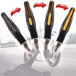 Aofan 4PCS 12V Motorcycle Flashing Turn Signal Lights Motorbike Turning Indicators Waterproof for Motorcycle Universal