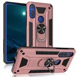 Ranyi for Jitterbug Smart3 /Lively Smart Smartphone Case, Armor Case with 360 Rotating Ring Holder Kickstand Shock Absorbing Full Body Protective Rugged Case for Jitterbug Smart3 Lively Smart -Pink