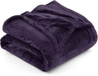 Utopia Bedding Fleece Blanket Queen Size [Purple, 90x90 Inch] - 300 GSM Blankets with Anti-Static Microfiber - Lightweight, Fuzzy, Cozy Blanket for Bed, Couch and Sofa - Suitable for All Seasons