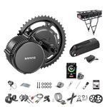 Bafang BBS02B 48V 500W Mid Drive Kit with Battery, Bafang Motor 8fun Mid Drive Kit Electric Bike Conversion Kit for Electric Bicycle,Ebike(48V17.5Ah Rear Rack Battery)