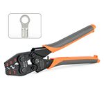 iCrimp Non-Insulated Terminal Crimping Tool, Ratchet Wire Crimper Tool, from AWG 22-6,Copper Butt Connector,Splice Wire Connectors,Open Barrel Terminals