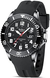 HANPOSH Montre Homme Montres Bracelets Etanche Design Analogique Lumineuses Acier Inoxydable Cadran Calendrie Fashion