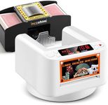 Proshine Card Dealer Machine + Card Shuffler with 2 Decks of Playing Cards Automatic Card Dealer Machine Card Dealer Rotating 360° for Texas Holdem