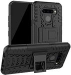 SkyTree Case Compatible with LG Q60, Shockproof Heavy Duty Dazzle with Kickstand Protective Back Cover for LG Q60