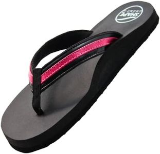 SHAPECRUNCH Women's Arch Support Slippers | Ortho Flipflops with soft MCR footbed - Reduce Pressure on Feet, Joints, and Back (Pink, 6)