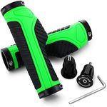 Bike Handlebar Grips, Non-Slip Ergonomic Design, Aluminum Double Lock-On, Compatible with MTB, BMX, Scooter, Urban Bikes