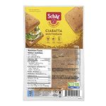 Schar Gluten-Free Multigrain Ciabatta Buns - Non-GMO, Dairy Free, Preservative Free, Quick and Delicious Parbaked Buns, Pack of 4 Rolls x 50g