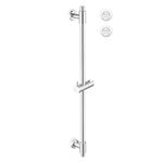 KES Shower Riser Rail Self Adhesive Wall Mounted, Stainless Steel Shower Slider Rail with Adjustable Shower Head Holder Brushed Finish 78CM, F209S78DF-BS