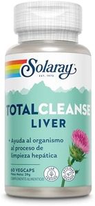 Solaray Total Cleanse Liver | Cardo mariano, diente de león y más para un apoyo al proceso de limpieza hepática saludable | Apto Para Vegetarianos | 60 VegCaps