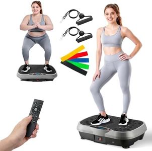2026 Upgraded Vibration Plate Exercise Machine, 10 Preset Modes & 200 Speed Level Full Body Workout Vibrating Plate for Fitness Body Toning, 400lbs Capacity Fitness Equipment for Home Use