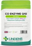 Lindens Coenzyme Q10 30mg - 120 Tablets- Popular for Statin Users | Protection from Oxidative Stress | CoQ10 Ubiquinone | Ubiquinol | Made in The UK, Letterbox Friendly
