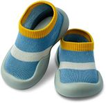 Dookeh Baby Shoes Boys Girls First Walking Shoes Non Slip Soft Sole Sneakers Toddler Infant Babygirl Sock Shoes… (A2-Blue, US Footwear Size System, Toddler, Age Range, Medium, 12 Months, 18 Months)