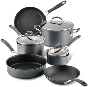 Circulon A1 Series with ScratchDefense Nonstick Induction Pots and Pans Cookware Set, Induction Cookware, Kitchen Essentials, 9-Piece, Graphite