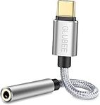 GLUBEE USB C to 3.5mm Jack Adapter USB C to AUX Headphone Jack Braided Nylon Cable DAC Adapter Compatible with iPhone 15 Series iPad Pro 2023 Galaxy S24 (GoldenPlug, Type C to 3.5mm Jack)