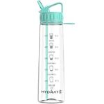 HYDRATE Water Bottles Motivational premium 900ml water bottles with straw - Daily water intake with Time Markings, BPA-Free. Leak proof Ideal for hydration at office, gym. (Mint Green)