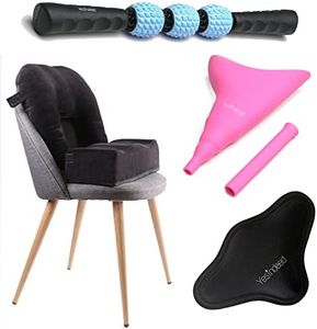 YESINDEED The Royal Bundle for After Brazilian Butt Lift - BBL Pillow + Back Support Cushion, Post Surgery Massage Roller, Lower Back Board & Female Urination Device Silicone Funnel