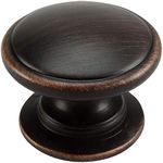 10 Pack - Cosmas 4702ORB Oil Rubbed Bronze Cabinet Hardware Round Knob - 1-1/4" Diameter - Wide Base