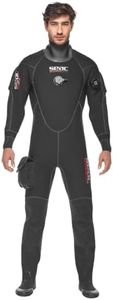 SEAC Men's Warmdry 4mm Neoprene Dry Suit, Black, Large (Model: 0060001009080A)