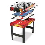 VIAVITO 4ft 4 in 1 Multi Games Table Combo Sports Pool Football Hockey Table Tennis Table with Accessories