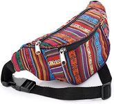 Bumbag Waist Fanny Pack Running Belt, Men Women Unisex Bum Bag Adjustable Belt for Outdoors Workout Hiking Gifts for Men Women Festivals Holiday Wear (Tribal Print)