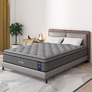 Duchess King Single Hybrid Mattress Eurotop 26CM Mattress Pocket Springs with Gel Memory Foam Mattress High Density Foam Layer Medium Firm