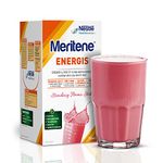 Meritene Energis Strawberry Shake | 30g Shake Powder Sachets, Pack of 15 | Nutritional Shake Mix with Proteins and Vitamins