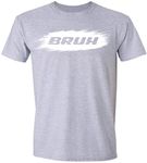 Bruh Meme Funny Saying Brother Greeting T-Shirt Sarcastic Teens Boys Men T Shirt, Grey Heather, Medium