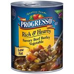 Progresso Rich & Hearty Soup, Savory Beef Barley Vegetable, 18.6 oz, 12 Pack by Progresso