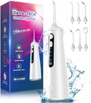 Water Flosser for Teeth Cordless Oral Irrigator Portable Dental Cleaner Picks with 8 DIY Modes 7 Jets 300ml Tank Braces Flossers Rechargeable (White)