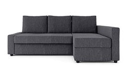 MASTERS OF COVERS Snug Fit Friheten Slipcover for The IKEA Friheten with Chaise Corner Cover, Sofa Bed Cover, Sectional Slipcover Replacement (Dark Grey)