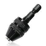 Mesee 0.5-3mm Keyless Drill Chuck Conversion Tool 1/4'' Hex Shank Quick Change Chuck Converter Adapter for Electric Screwdriver Drill