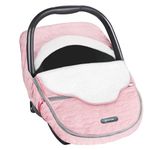 Yoofoss Baby Car Seat Cover Winter Carseat Canopies Cover to Protect Baby from Cold Wind, Super Warm Plush Fleece Baby Carrier Cover for Infant Boys Girls (Pink)