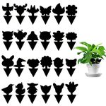 24 Pcs Fruit Fly Sticky Traps,Dual-Sided Sticky Fruit Fly and Plant Gnat Bug Trap for Indoor/Outdoor Use (Black-24pcs)