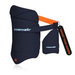 moonwalkr Thigh Guard 2.0 Protective Gear for Batter’s Height (5’9”- 6’2”) Cricket Thigh Pad Cricket Accessories & Equipment Safeguarding Both Your Outer and Inner Thighs Blue (Large, Left Hand)