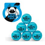 The Little Dog's Balls, Dog Tennis Balls, 6-Pack Small Blue Dog Toy, Strong Dog & Puppy Tennis Ball