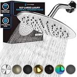 SparkPod 9.5 Inch Large Rain Shower Head - Luxury Rainfall Shower Head - Full Body Coverage with Anti-Clog Silicone Nozzles - No Hassle, Easy Install Low Pressure Showerhead (1/2 NPT, Chrome)
