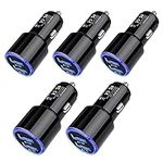 Car Charger Adapter, 5Pack 4.8A Dua