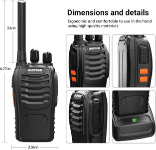 Long Range Walkie Talkies – Black Two-Way Radios