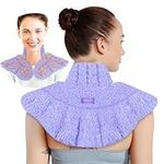 REVIX Microwave Heating Pad for Neck and Shoulders Back Pain Relief, Microwavable Heated Neck Wrap Warmer with Moist Heat, Lavender Aromatherapy Hot and Cold Pack, Gifts