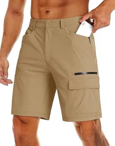 MAGCOMSEN Mens Khaki Shorts Cargo Hiking Shorts Quick Dry Work Shorts Lightweight Summer Shorts Khaki,38